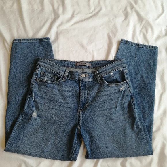 Joe's Jeans Rosalia Boyfriend High Rise Jeans Ankle Light Distressing 29 (8) - Picture 6 of 16